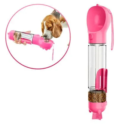 BOTELLA PORTATIL PARA MASCOTAS 4 EN 1