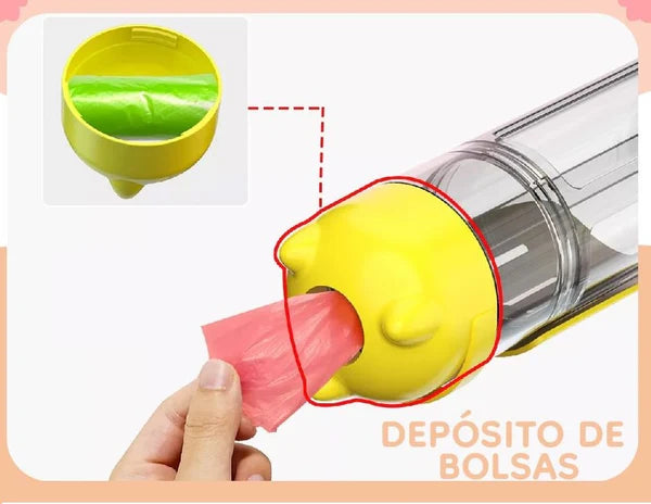 BOTELLA PORTATIL PARA MASCOTAS 4 EN 1