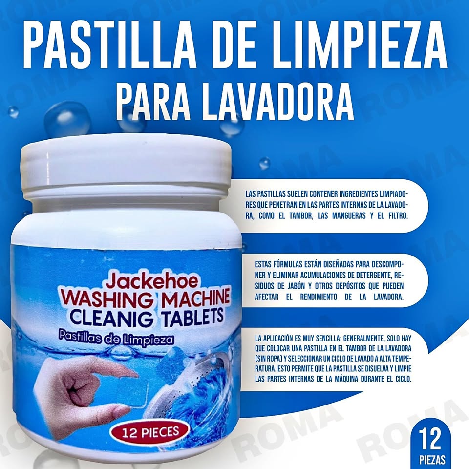 PASTILLAS EFERVECENTES DE LIMPIEZA PARA LAVADORAS
